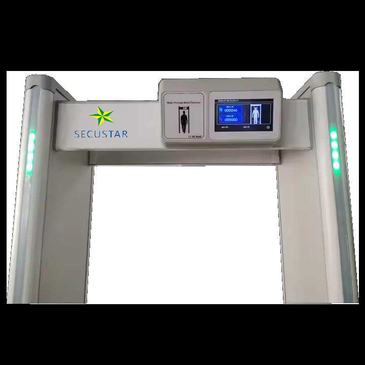 7inch Touch Screen 33 Zone Walk Through Metal Detector Waterproof IP67 in Airports