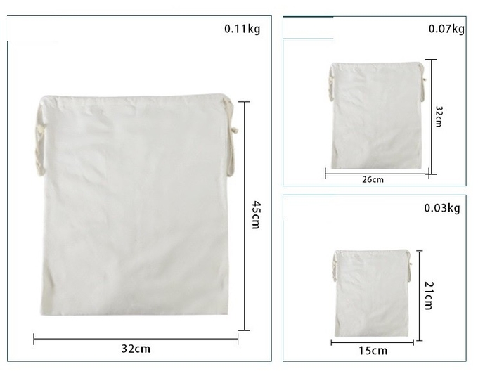 Logo Printing Sublimation Canvas Bags Storage Sublimation Drawstring Bag Dustproof