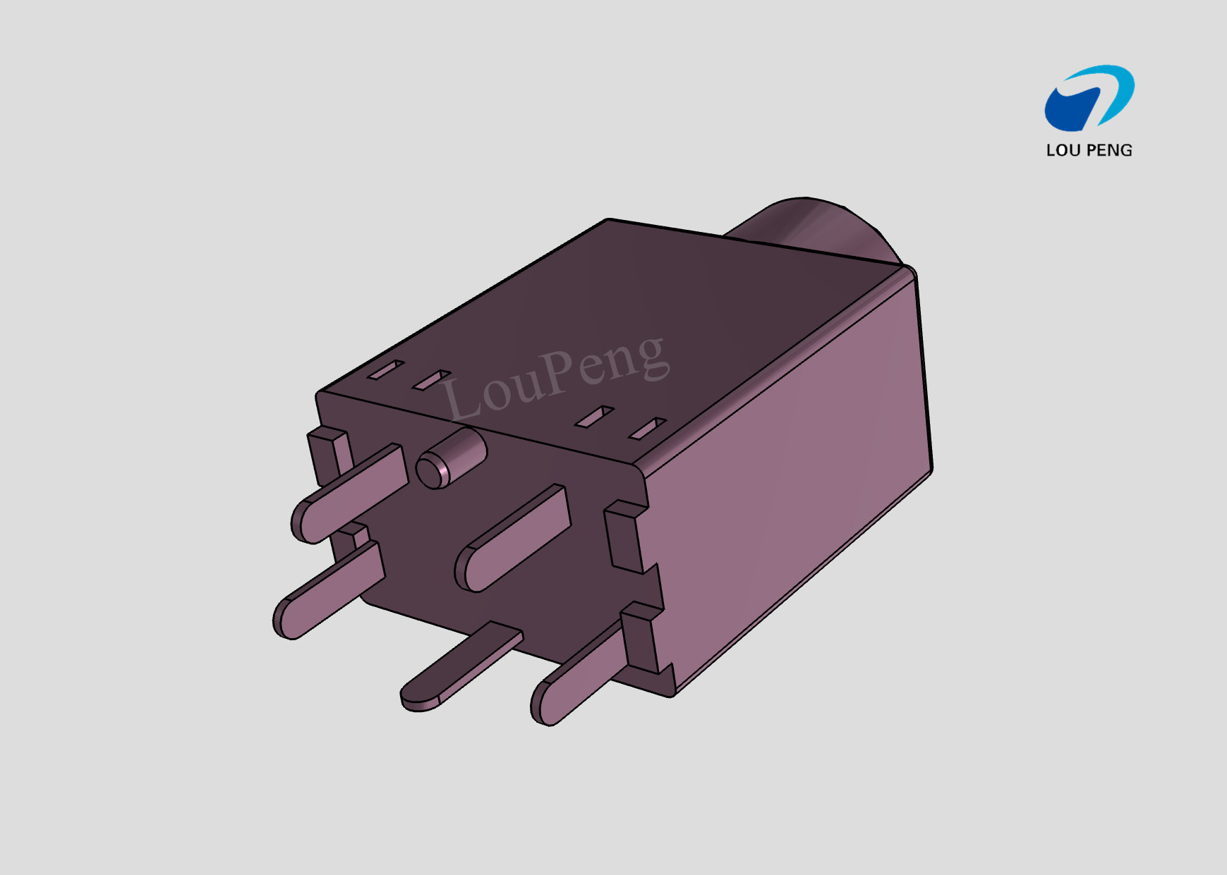 DC Jack Connectors, Cable-to-Board, 5 Position, Phone Jack, vertical, Printed Circuit Board, DIP