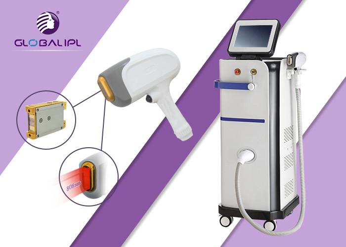 755nm 808nm 1064nm Diode Laser Hair Removal Machine 13*13mm2 / 13*39mm2 Spot Size
