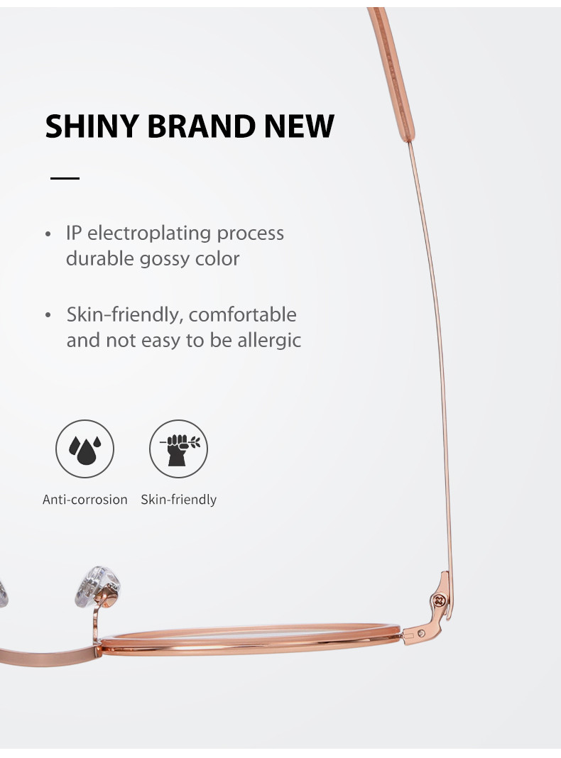 Multi layer coating Optical Eyeglasses Titanium Acetate Alloy For Eye Protection