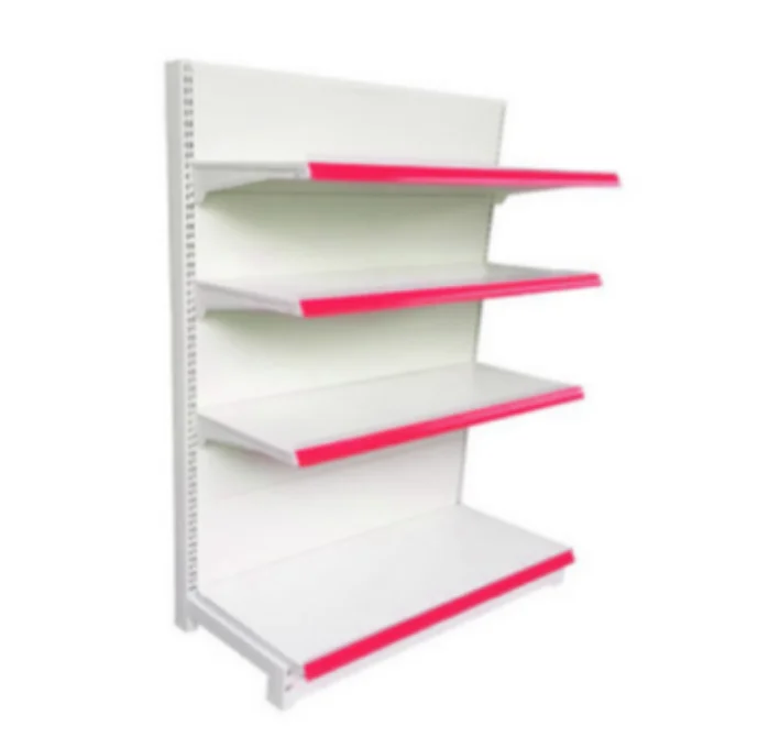 Steel Supermarket Display Rack Medium Duty Single Sided Customzied