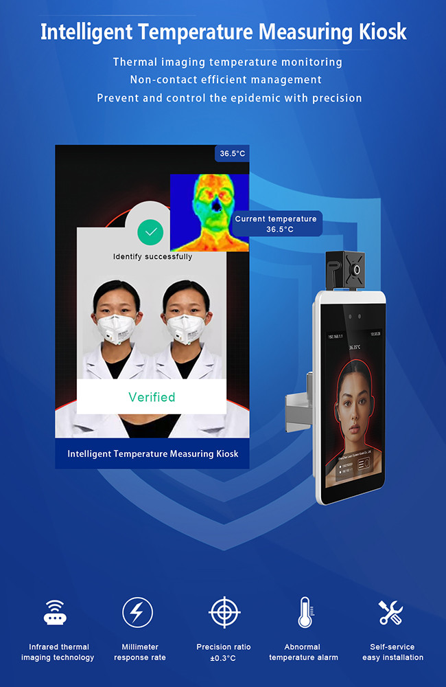 Facial Biometric Digital Infrared Thermometers Intelligent Non Contact