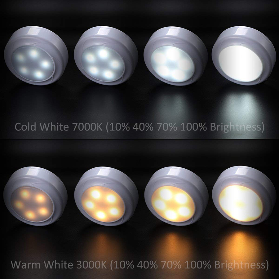 4.5VDC Battery Operated Puck Lights With Remote
