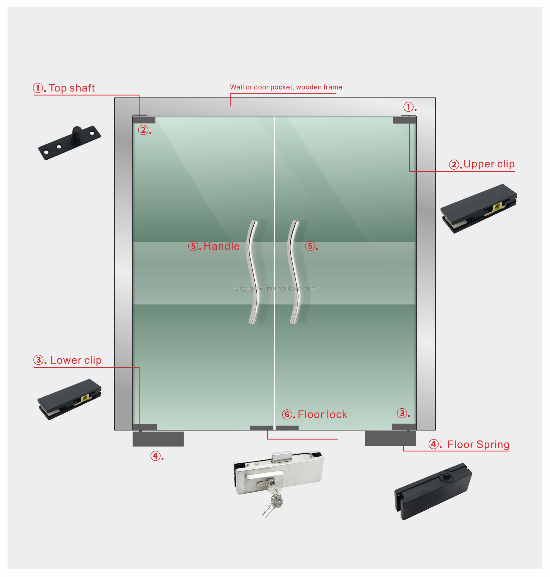 Modern Design Style 135 Degree Glass Hinge for Wall to Glass Shower Matt Black Finish