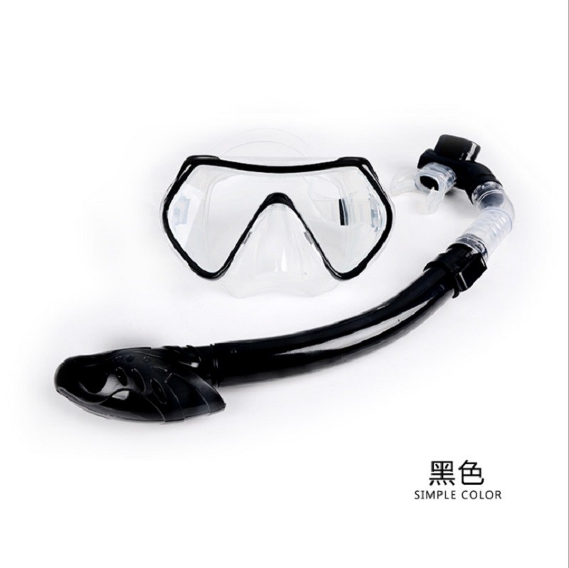 Diving equipment silicone diving mask set of underwater ventilation pipeDiving mask + snorkel
