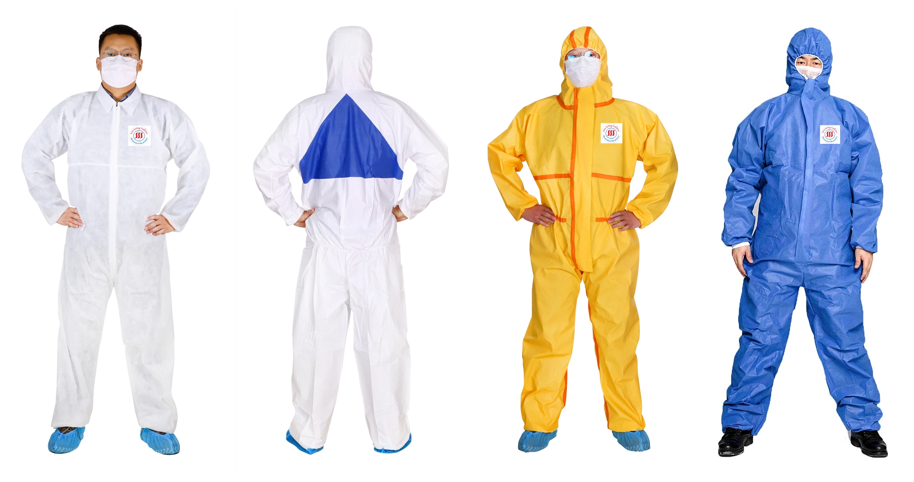 Taped Body Protection Surgical Hazmat Suit Asbestos Removal Waterproof Disposable Coverall