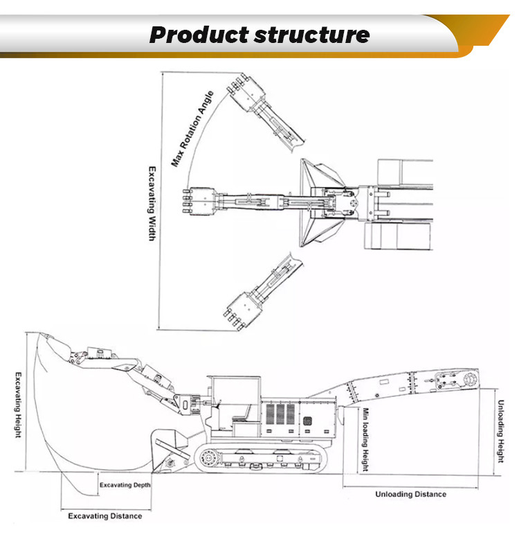 Hydraulic Coal Mine Crawler Mucking Loader Tunnel Mucking Machine