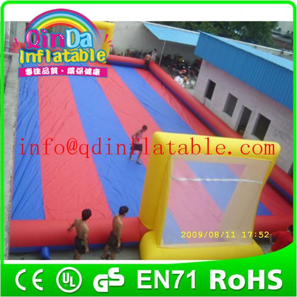 Cheaper inflatable field inflatable water football pitch, inflatable water