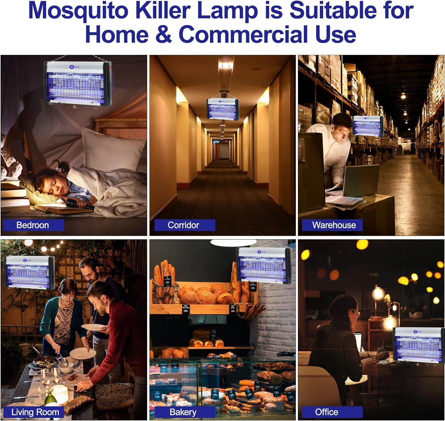 JZ 20W 30W 40W Customize Size Bug Trap Fly Killer Anti Mosquito Electric Pest Killer Lamp Fly Trap with UV Light