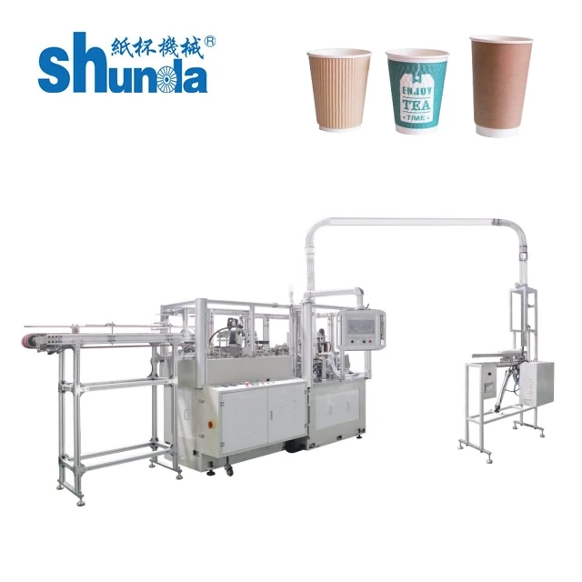 Corrugated Paper Cup Sleeve Forming And Closing Machine 70-80PCS/MIN