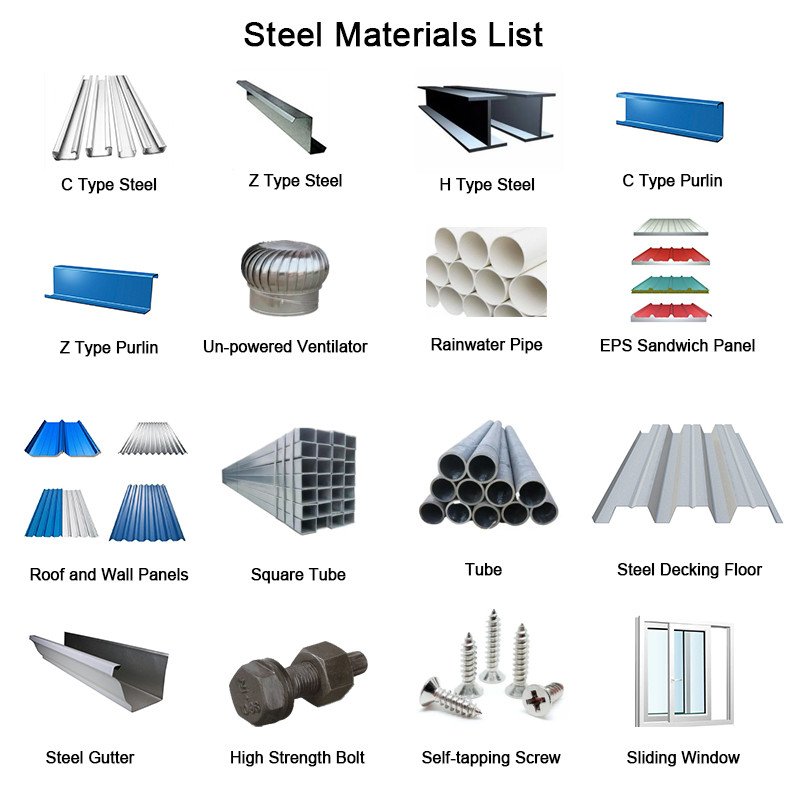Flexible Steel Structure Building Welded H Steel Beam Steel Truss