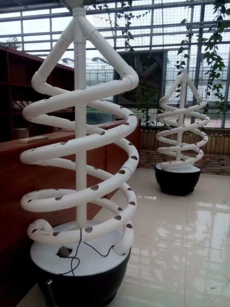 Vertical Spiral Plant Grow Hydroponic Tower Cultivation garden aeroponics System