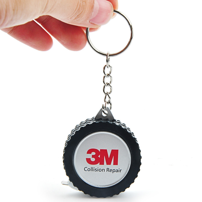 Wintape Tyre Shape 1m 3ft Mini Steel Tape Measure With KeyChain 1 Meter Portable Measurement Tool for Mechanics