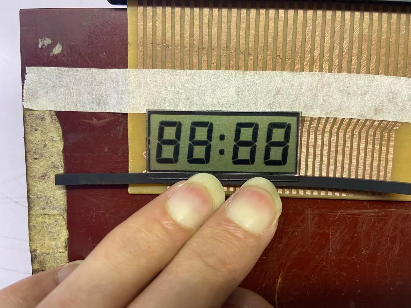 Positive Reflective Polarizer TN LCD Display Custom 7 Segment For Hour Meter