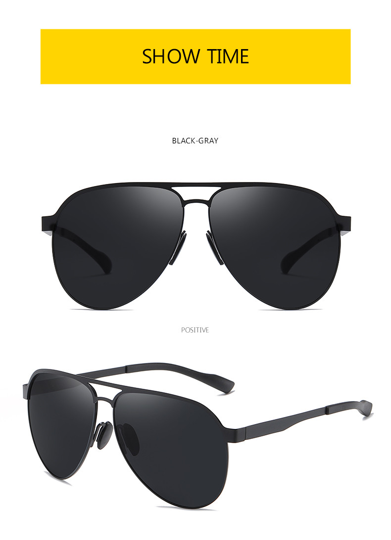 UV400 Pilot Sunglasses Polarized Metal Luxury Shades Gentleman