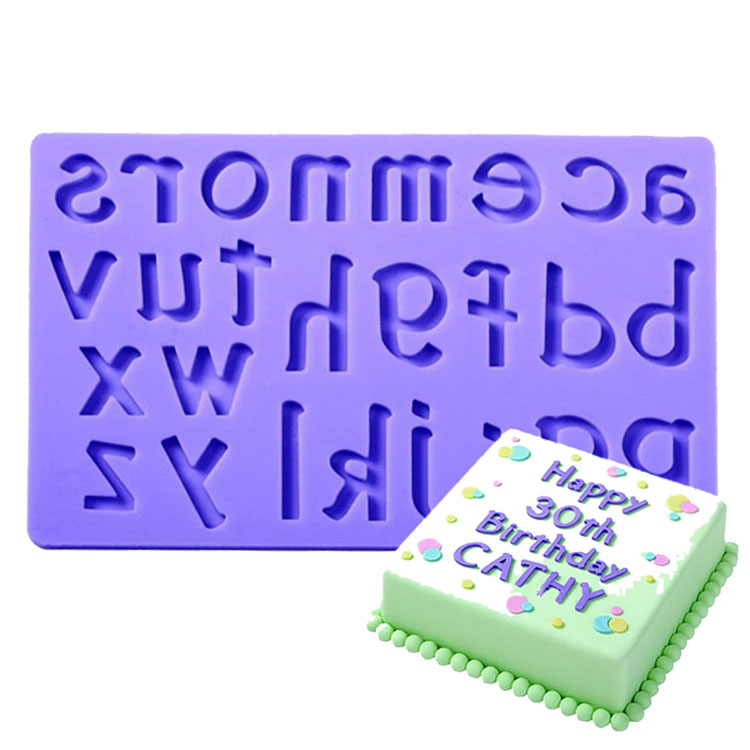 Fondant Silicone Letter Mold DIY Handmade Alphabet Moulds For Cake Decorating