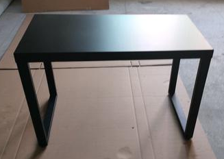 AT-0263 Customized Display End Table, Matte Black Metal Square Side Table for