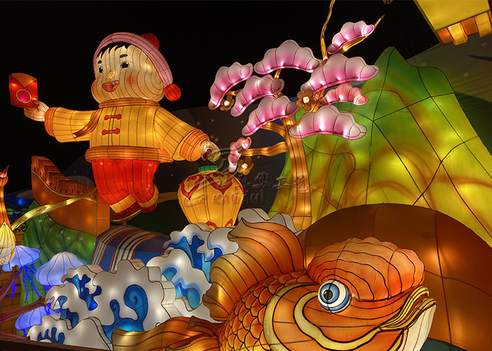 Carp Rao Chinese Lantern Display Dragon Boat Festival Decoration Factory Making