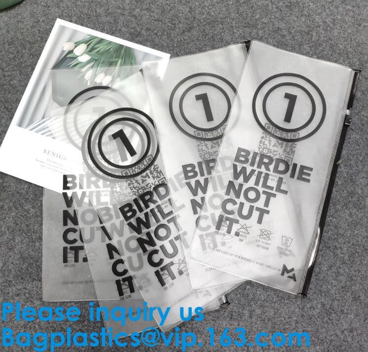 Sinicline Nice Pvc Eva Slider Zipper String Biodegradable T-Shirt Packaging Plastic Bag With Logos Custom Logo Printed