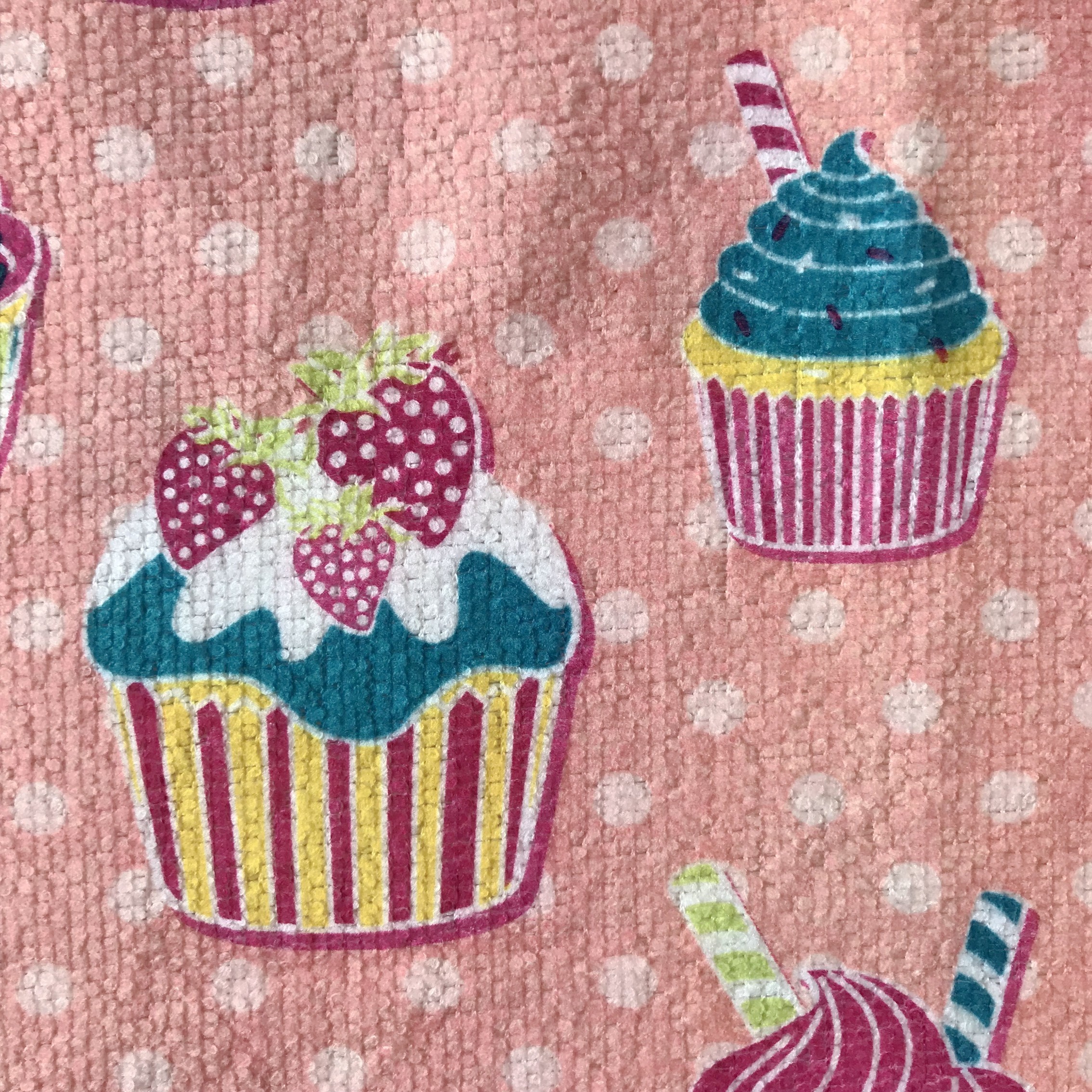 Cute printed cake towels microfiber absorbing water kitchen useage with single side printed