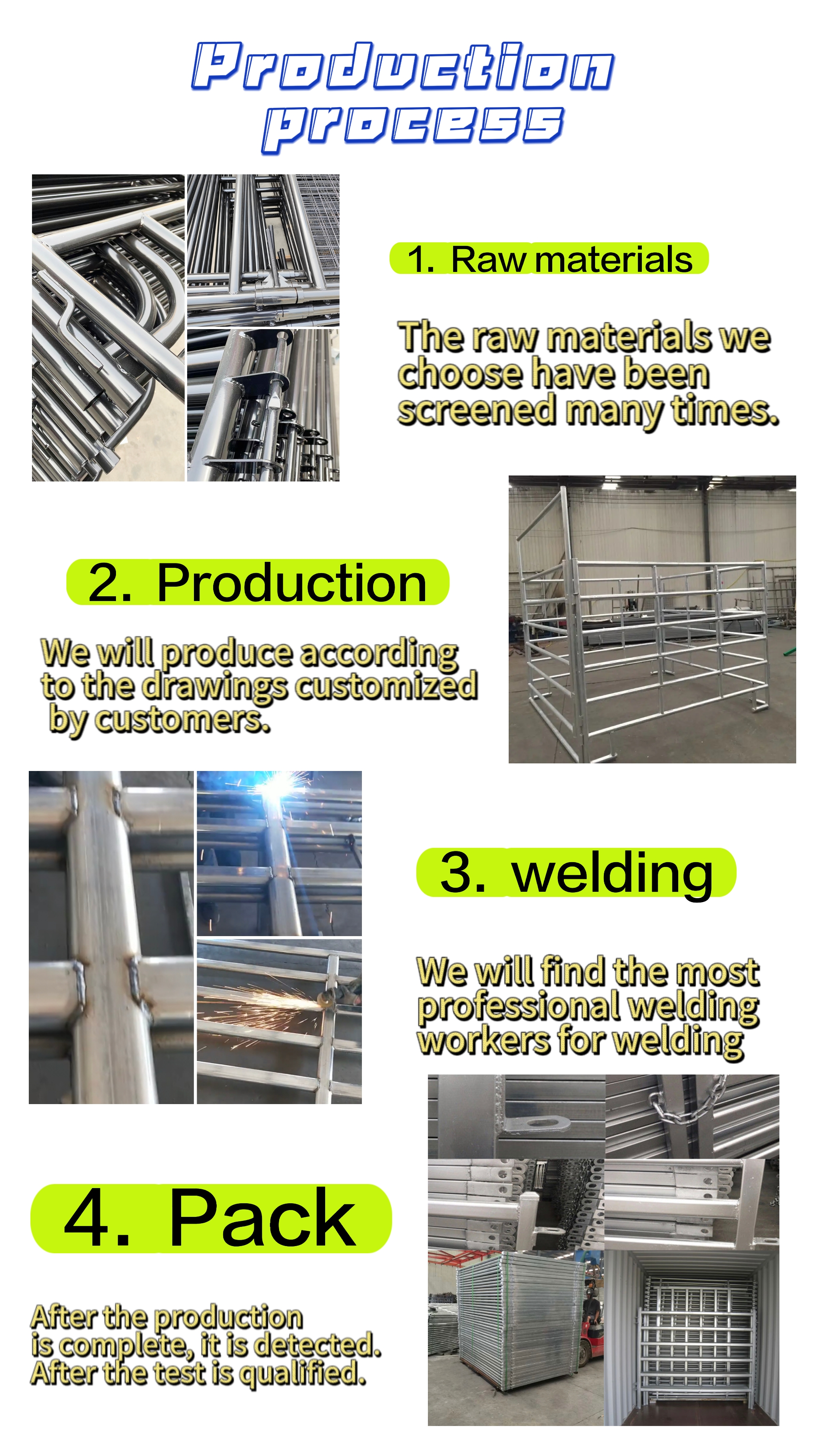Customizable Q195 Galvanized Cattle Fence Panel With Gates