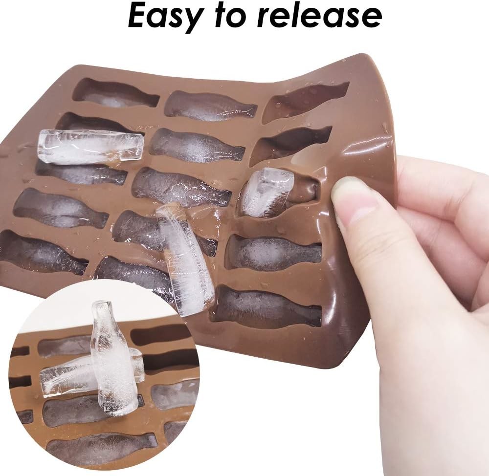 Silicone Ice Cube Trays 3 Pack - Large Size Silicone Ice Cube Molds with Leak Proof Removable Lid Square Ice Cube Tray And BPA Free for Cocktail