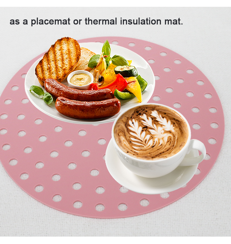Food Grade Silicone Air Fryer Baking Mat Nonstick Multi Color