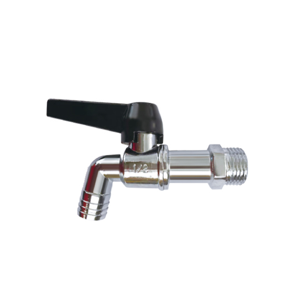 Sanitary Zinc Alloy Brass Bibcock Valve Euro Type For Washing Machine