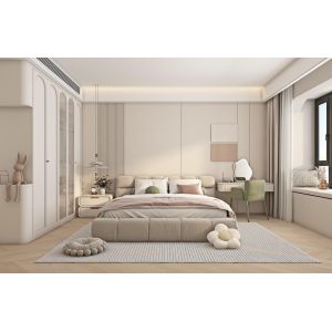 China White MDF Custom Built In Wardrobe Dressing Room Wardrobe Design on sale