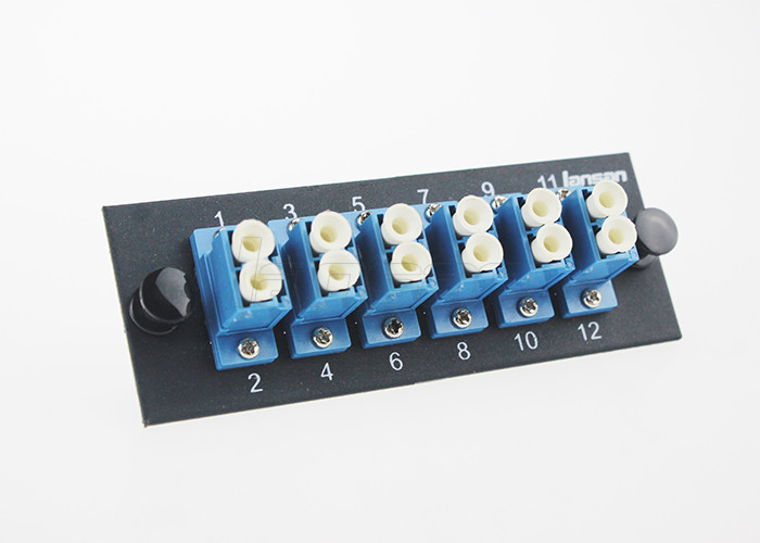 Single Mode / Multimode Fiber Optic Cable Assembly Duplex 8 Port LC Fiber Adapter Panel