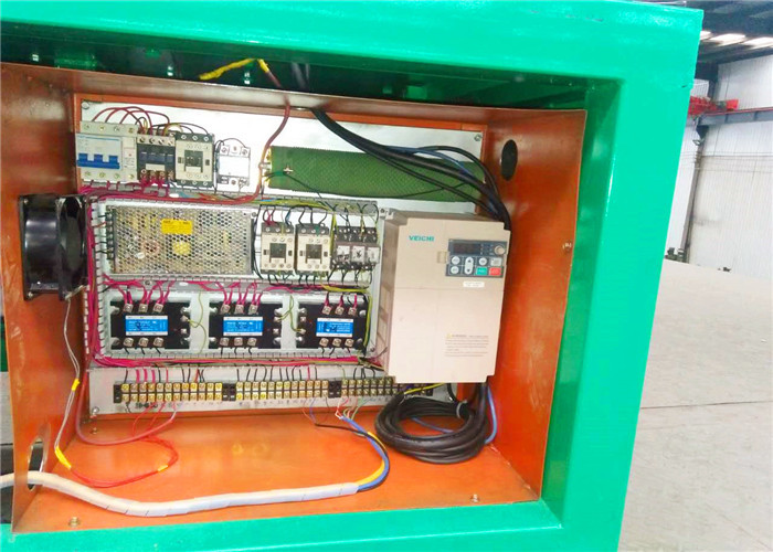 PLC Single / Double Wire Chain Link Fence Machine Easy Operating Green Color