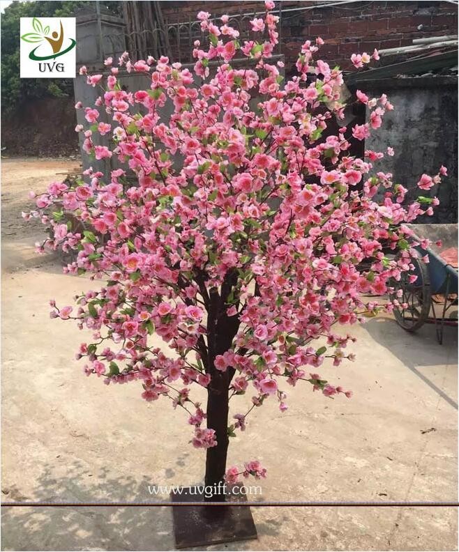 UVG table centerpieces pink peach blossom small artificial tree for wedding photograph background decoration CHR158