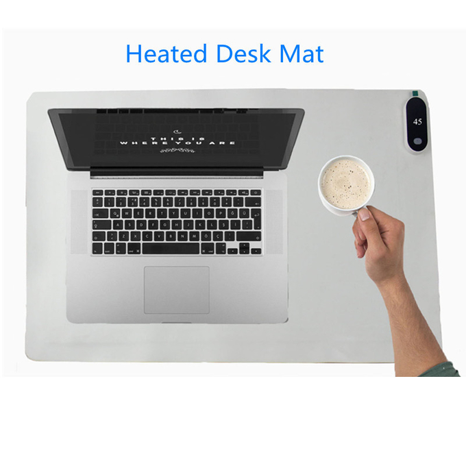 Desk Waterproof Electric Heated Pad PVC Material 3 Speed Touch Control OEM