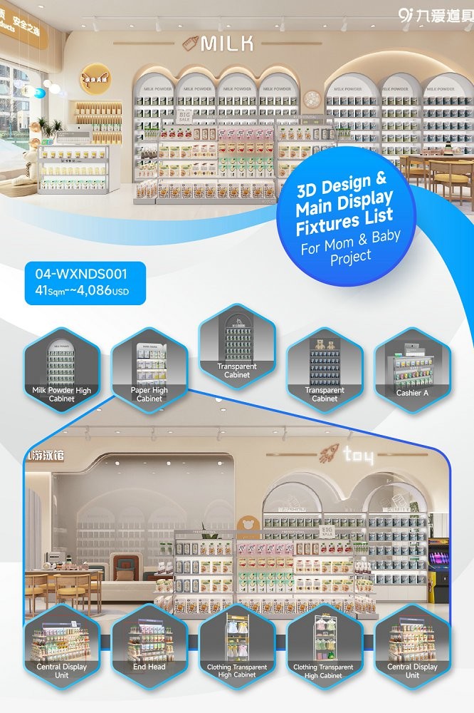 04-WXNDS001, Maternity & Baby Store in Jiangxi Pingxiang covering 41 Sqm with an Approx. $4,086 Budget and 17 CBM Volume