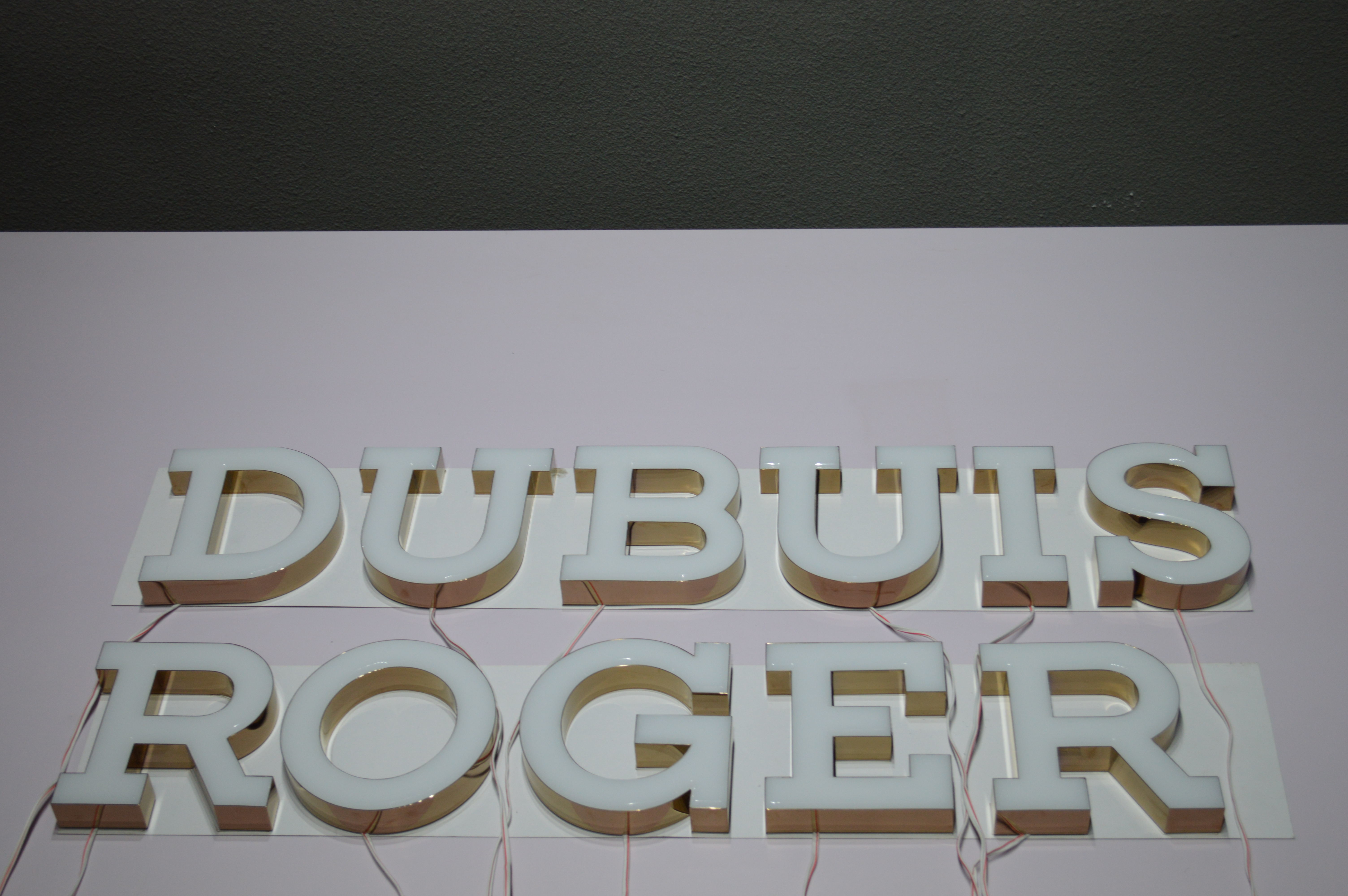Stud Mounted Front Lit Channel Letter Sign Polycarbonate / Acrylic