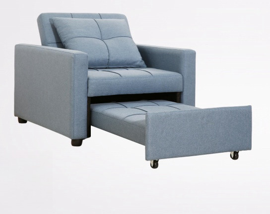 Modern Outdoor Convertible Sofa Bed Chair Adjustable Backrest 3-In-1 Pull Out