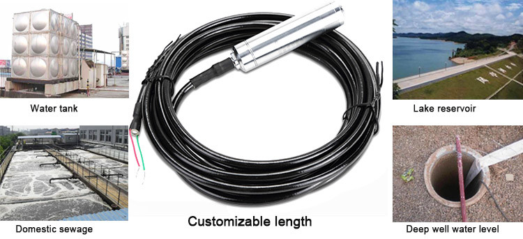 Submersible Tank Pool Liquid DN20 Hydrostatic Water Level Sensor