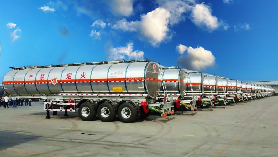 3 Axles 40000L 30t Insulated Aluminum Tanker Semi-Trailer with BPW Axle 12t and Mechinical Suspension for Organic Chemical of Dibutyl 
