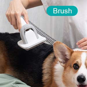 Pet Vacuum Cleaner With 5 In 1 Pet Grooming Kit And Vacuum Suction