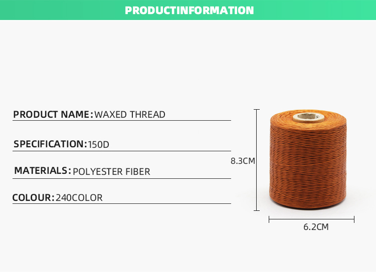 Flat Round 0.6mm 0.8mm 1mm Polyester Braided Waxed Thread for Jewelry Accessories
