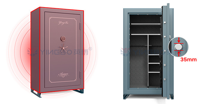 Fireproof Gun Safe Box 36Gun With UL Certificate Safe Gun Cabinets