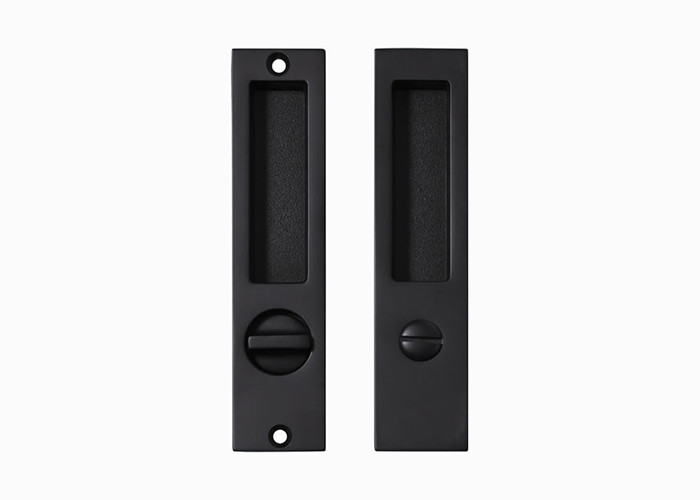 Brass Sliding Door Lock Set Handles Gold PVD Black For Interior Living Room Bathroom