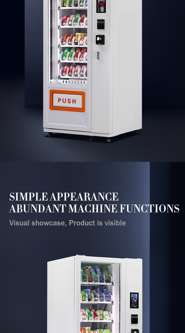 Custom Automatic Distributor Automatique Combo Beverage Cans Bottles Drinks And Snacks Vending Machine