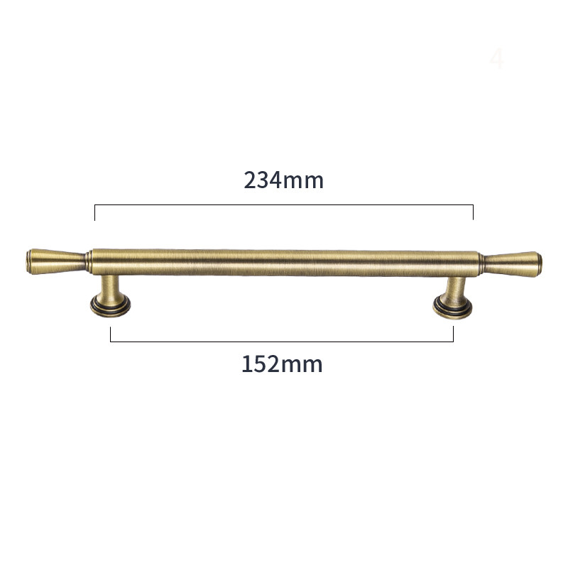 82*34mm Simplicity Gold Brass Knobs Kitchen Cabinets Drawer Pulls Handles