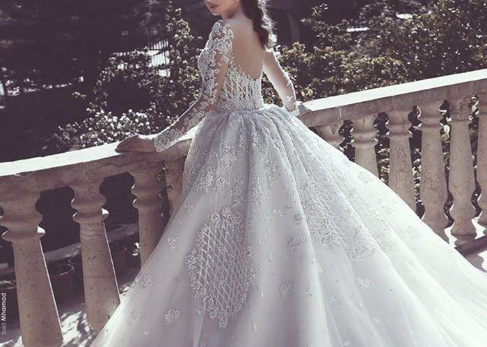 Outside Mermaid Ballgown Bridal Gowns Beading 2 In 1 Long Train Lace