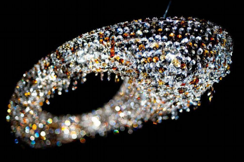 LED Bulb Custom Creative Crystal Lobby Chandelier With Switch Control