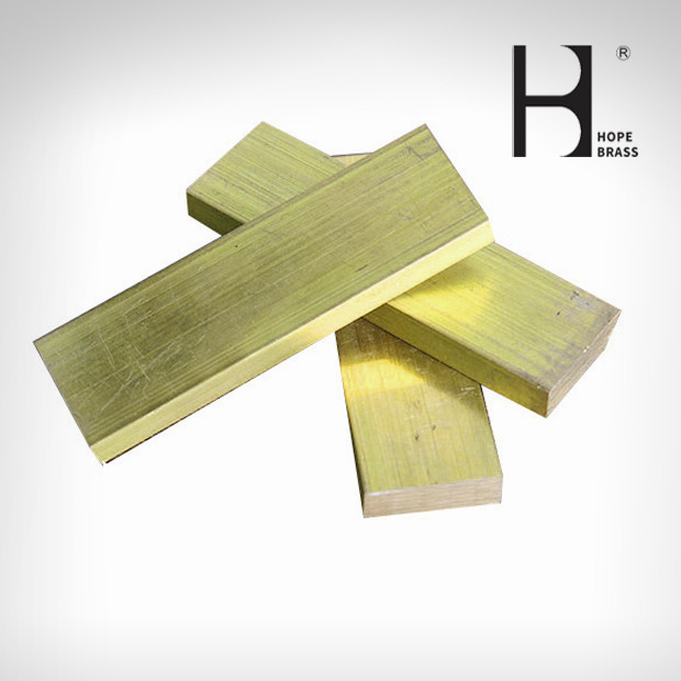 Golden Fade Resistant Square Brass Flat Bars SGS Certification