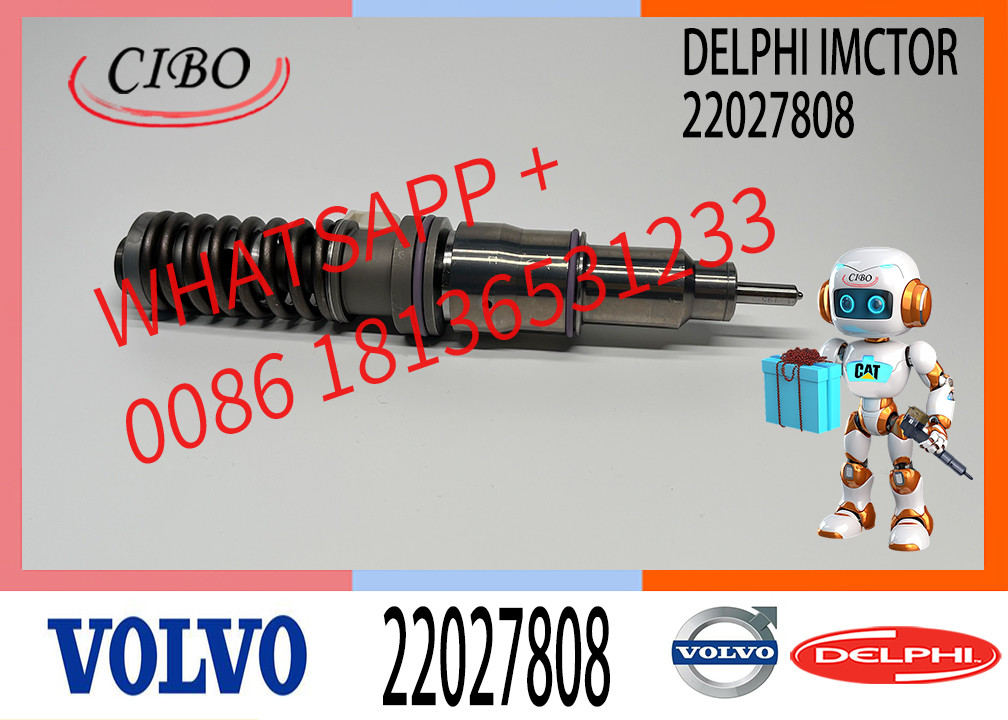 High quality Engine Parts 22027808 Fuel Injector For VOL-VO MD13 MACK MP8 D13 Engine Injector 21092434 85013611