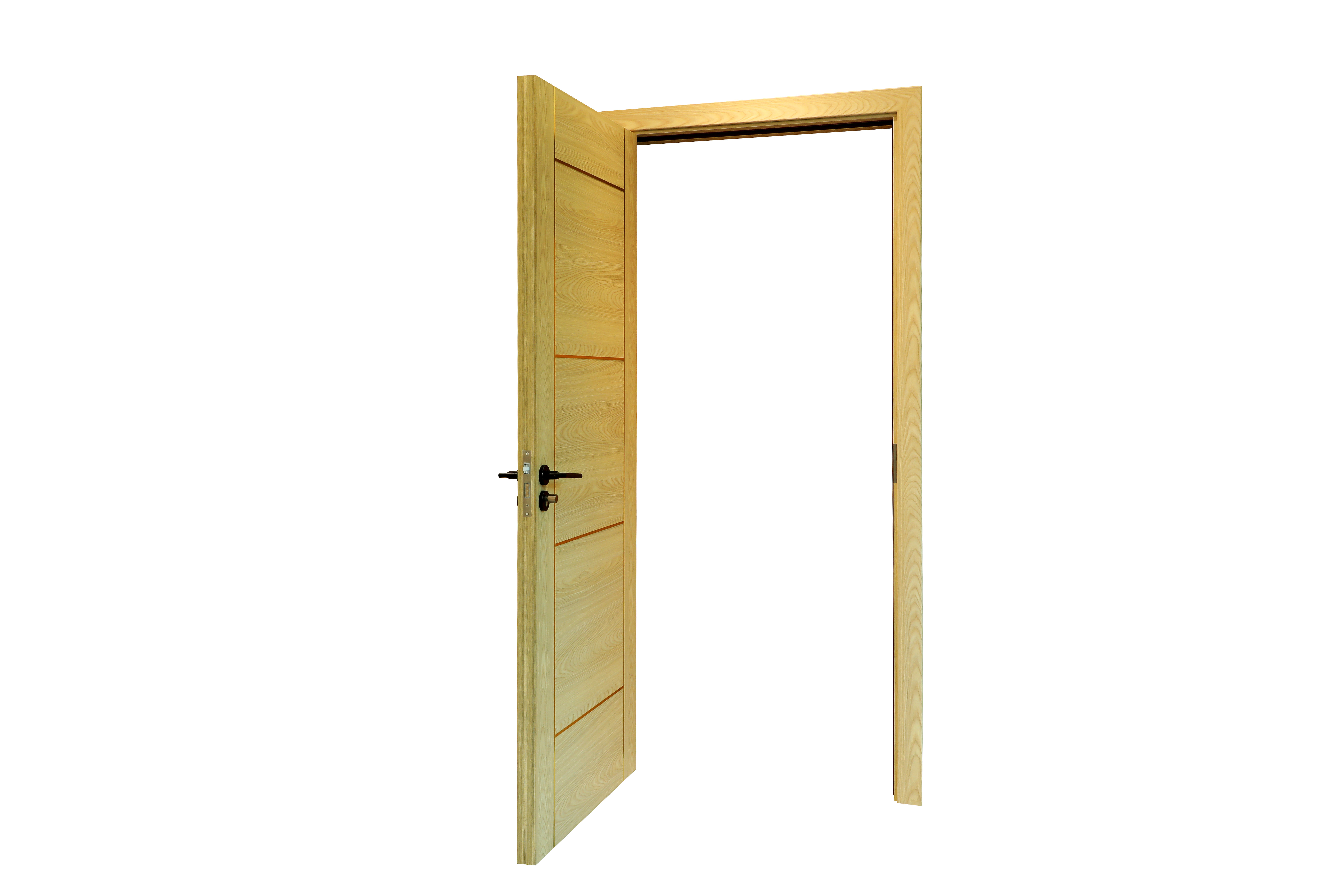 180mins Front Fire Rated Wood Doors Swing Open Style